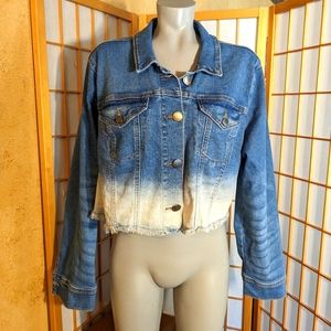 Lane Bryant, cropped jean jacket, sz 20.